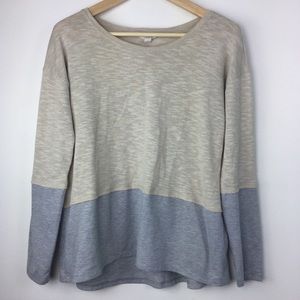 Sun & Shadow Long Sleeve Tan and Blue Sweater L Sun & Shadow Long Sleeve Tan and Blue Sweater L